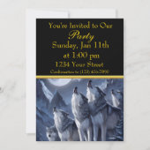 Invitation Trio de loups au sommet de minuit (Devant)