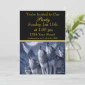 Invitation Trio de loups au sommet de minuit (Debout devant)