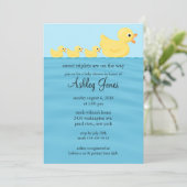 Invitation Triplé Baby shower de canard (Debout devant)