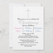 Invitation Triplé bleu rose (Devant)