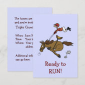 Invitation Triple Crown Horse Race Party (Devant / Derrière)