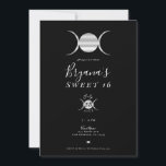 Invitation Triple Goddess Cycle Lunaire Argent & Noir Douce 1<br><div class="desc">Personnaliser pour tout événement</div>