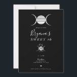 Invitation Triple Goddess Cycle Lunaire Argent & Noir Douce 1<br><div class="desc">Personnaliser pour tout événement</div>