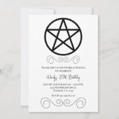 Invitation Triple Moon Goddess Pentacle Birday Party Photo (Dos)