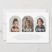 Invitation Triple nom Paysage conjoint photo Anniversaire (Devant)