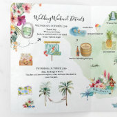 Invitation triple pli | Week-end de mariage à Oahu (Intérieur en premier)