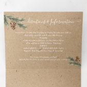 Invitation triplée du Mariage forestier rustique (Intérieur en premier)