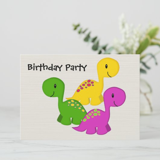 Invitation Triplés de Baby Dino (Debout devant)