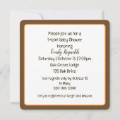 Invitation Triplet Baby shower Mama Ours et petits (Dos)