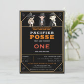 Invitation Triplets amusants Pacifique Posse Wild West Annive (Debout devant)