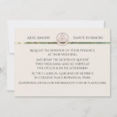 Invitation Triquetra de Rose blanche sauvage (Devant)