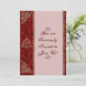 Invitation Triquetra Red Silk (Debout devant)