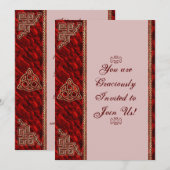 Invitation Triquetra Red Silk (Devant / Derrière)