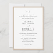Invitation Trisha Earthy Neutral Mariage moderne (Devant)