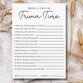 Invitation Trivia Game For Bride And Groom Bridal Shower Game