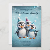 Invitation Trois adorables pingouins (Devant)