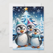 Invitation Trois adorables pingouins (Dos)