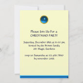 Invitation TROIS ANGELS EN BLEU, Sapphire, argent métallique (Dos)