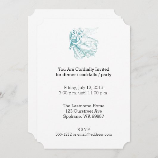 Invitation Trois anges (Devant / Derrière)