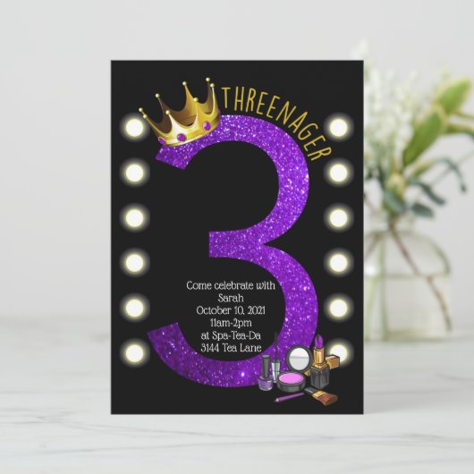 Invitation Trois ans (Debout devant)