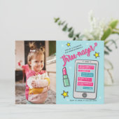 Invitation Trois ans, photo de troisième anniversaire à l'âge (Debout devant)