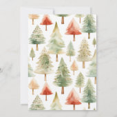 Invitation Trois arbres de Noël Maison ouverte (Dos)