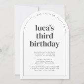 Invitation Trois Arches Photo 3ème anniversaire (Dos)