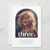 Invitation Trois Arches Photo Anniversaire (Devant)