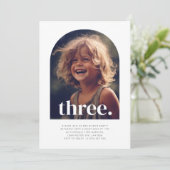 Invitation Trois Arches Photo Anniversaire (Debout devant)