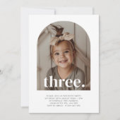 Invitation Trois Arches Photo Anniversaire (Devant)