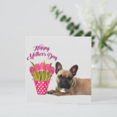 Invitation Trois bouledogues français Merci Bouledogue França (Debout devant)