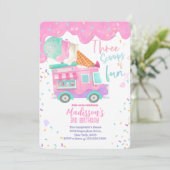 Invitation Trois Boules de Fun 3e Anniversaire (Debout devant)
