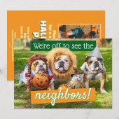 Invitation Trois Bulldogs en costumes (Devant / Derrière)