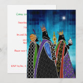 Invitation Trois Cadeaux Porteurs Sous Le Ciel De Starry (Devant / Derrière)