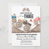 Invitation Trois - Camion Monster 3e anniversaire (Devant)