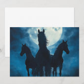 Invitation Trois chevaux sous la lune (Devant / Derrière)