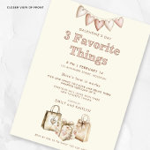 Invitation Trois choses préférées Cream Galentines Party