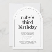 Invitation Trois Coeurs Arché Photo 3e anniversaire (Dos)