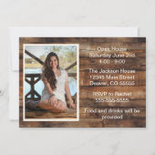 Invitation Trois Collage de photos Fête de fin d'études Rusti (Dos)