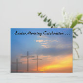 Invitation Trois croix et levers de soleil (Debout devant)