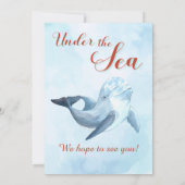 Invitation Trois dans la mer Sirène Thème 3ème anniversaire (Dos)