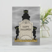 Invitation Trois diablotins Joyeux Halloween (Debout devant)