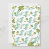 Invitation Trois dinosaures Rex (Dos)