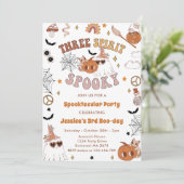 Invitation Trois Esprit Éffrayant Cute Super Halloween 3ème (Debout devant)