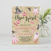 Invitation Trois Esprit Éffrayant Halloween anniversaire (Debout devant)