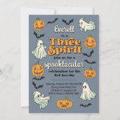 Invitation Trois Esprit Fantôme Troisième Halloween Automne A (Devant)