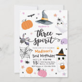 Invitation Trois Esprit Halloween 3e anniversaire (Devant)