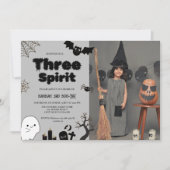 Invitation Trois Esprit Halloween 3ème anniversaire (Devant)