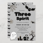 Invitation Trois Esprit Halloween 3ème anniversaire (Devant / Derrière)