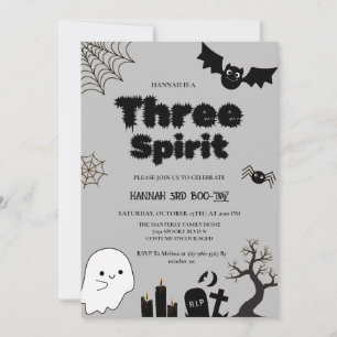 Invitation Trois Esprit Halloween 3ème anniversaire